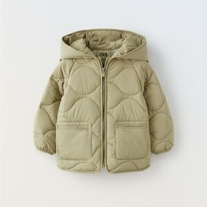Zara Light Green Quilted Jacket